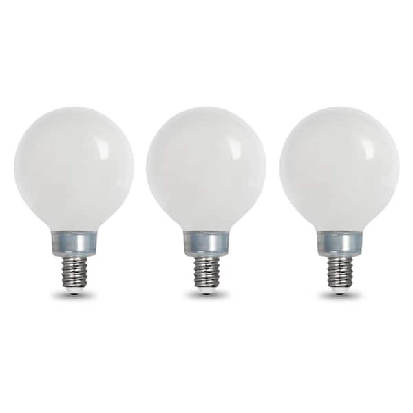 comzler Small Light Bulb 6 Watts Warm White Light 2700K 60 Watts Globe Light Bulb Equivalent E26 Standard Screw Base A15/G45 Shape LED Appliance