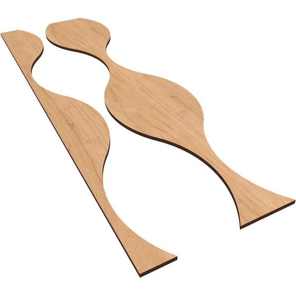 Ekena Millwork Ozark 47 in. H x 0.375 in. W Slatwall Panels in Maple 9-Pack