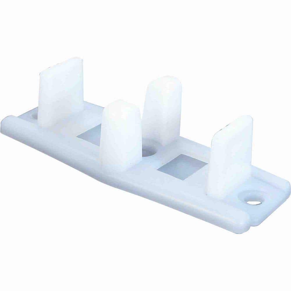 White Nylon Adjustable Bypass Wardrobe Door Floor Guide