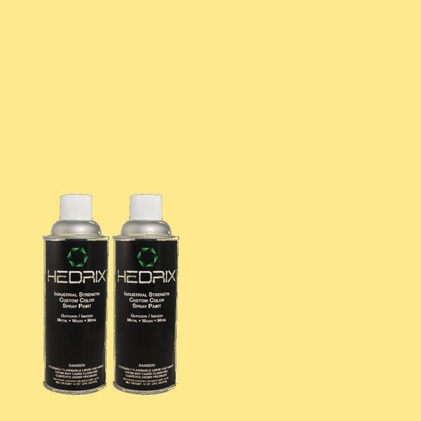 Hedrix 11 oz. Match of 390B-4 Chilled Lemonade Gloss Custom Spray Paint (2-Pack)