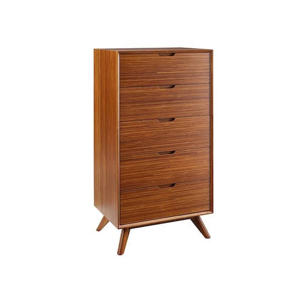 Greenington Summit 5-Drawer Amber Chest of Drawer 52.5 in. x 26.5 in. x 18.5 in.