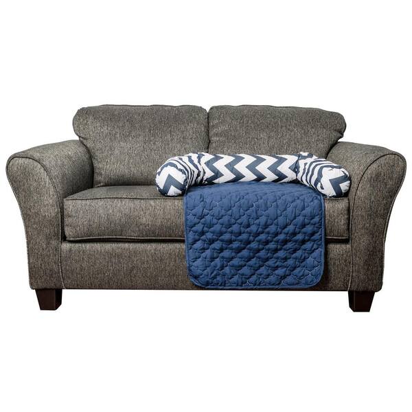 QuickFit Fubba Water Resistant Navy Fit Polyester Fit Chair Slip Cover