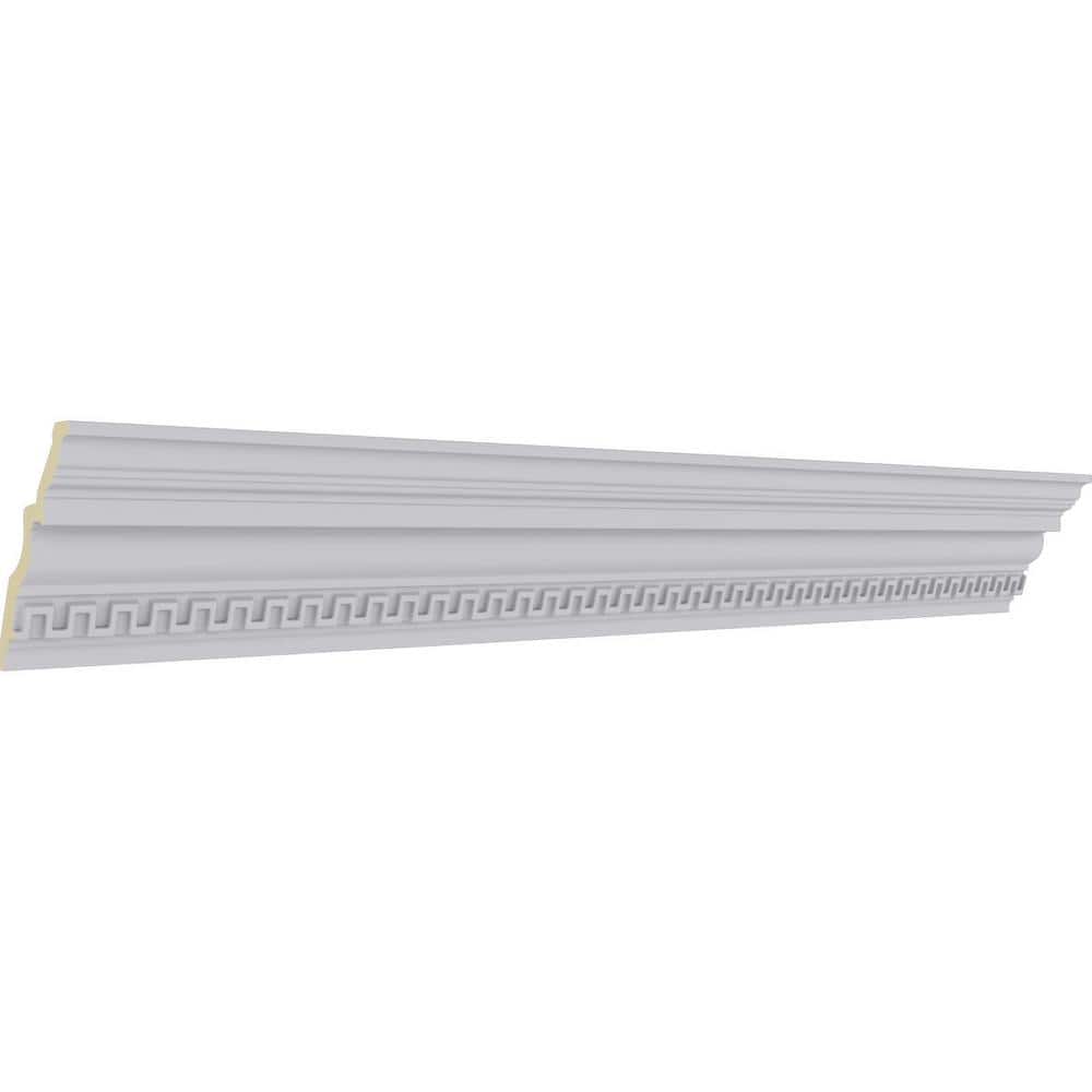 Primed White Polyurethane Geometric Crown Moulding Sample