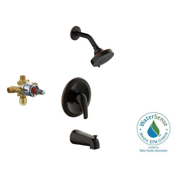 Design House Middleton Transitional Single-Handle 3- -Spray Tub and Shower Faucet in Oil Rubbed Bronze (Valve Included)