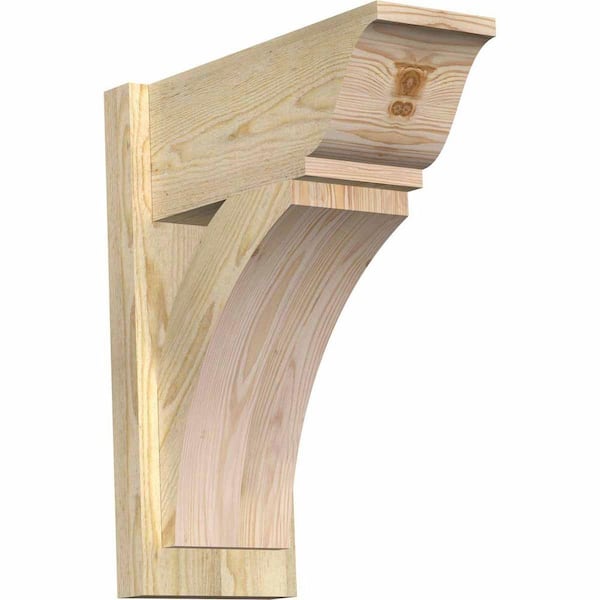 Ekena Millwork 8 in. x 22 in. x 18 in. Thorton Traditional Rough Sawn Douglas Fir Outlooker