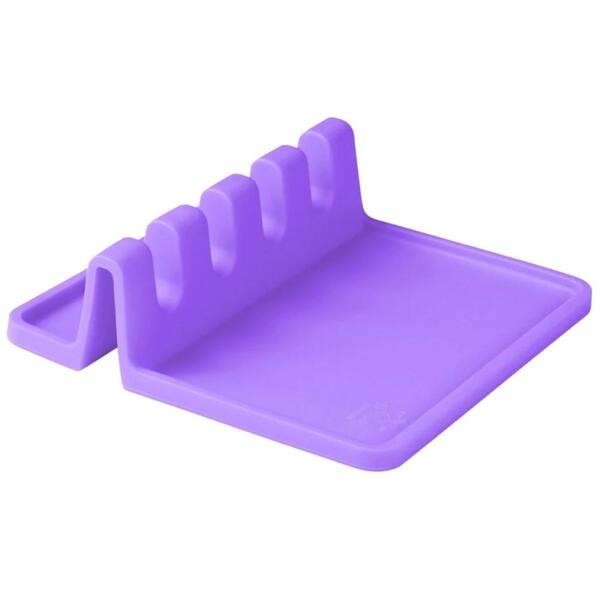 Silicone Utensil Rest Drip Pad Heat Resistant Spoon Holder Multiple Utensils Kitchen Spoon Rest Stove Top Organizer