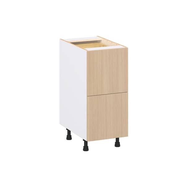 J COLLECTION Timberline 15 in. W x 24.5 in. D x 34.5 in. H Assembled Shaker Drawer Base Kitchen Cabinet in Mojavi Oak with 3-Drawers