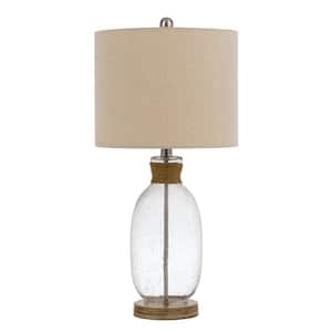 25.5 in. Clear Glass Table Lamp with Shade
