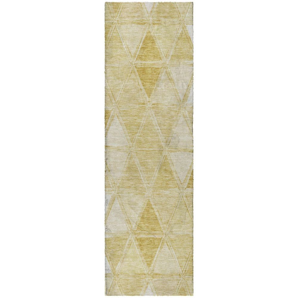 Dream Shag Premium Machine Washable Abstract ADS722 Gold 2 ft. x 7 ft. Runner Rug price history on PriceWatchPro