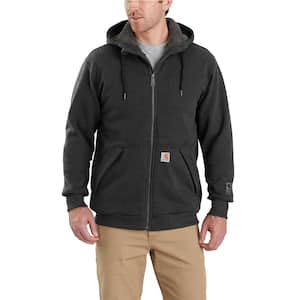 Men's Small Carbon Heather Cotton/Polyester Rain Defender Rockland Sherpa-Lined Hooded Sweatshirt