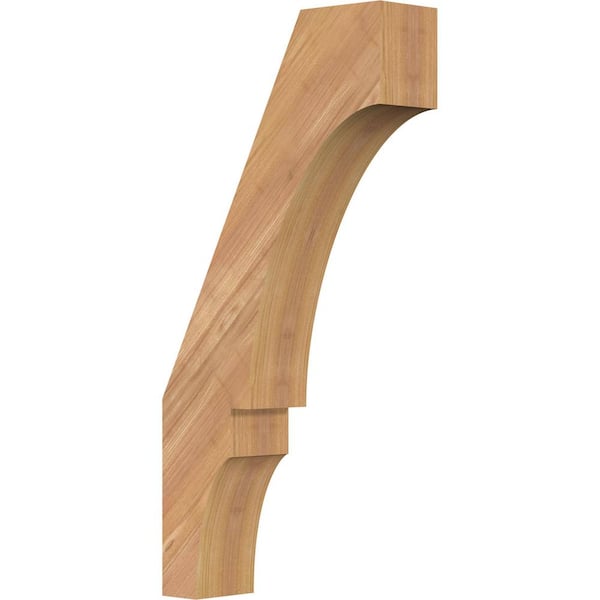 Ekena Millwork 3 1/2"W x 12"D x 24"H Balboa Smooth Knee Brace, Western Red Cedar