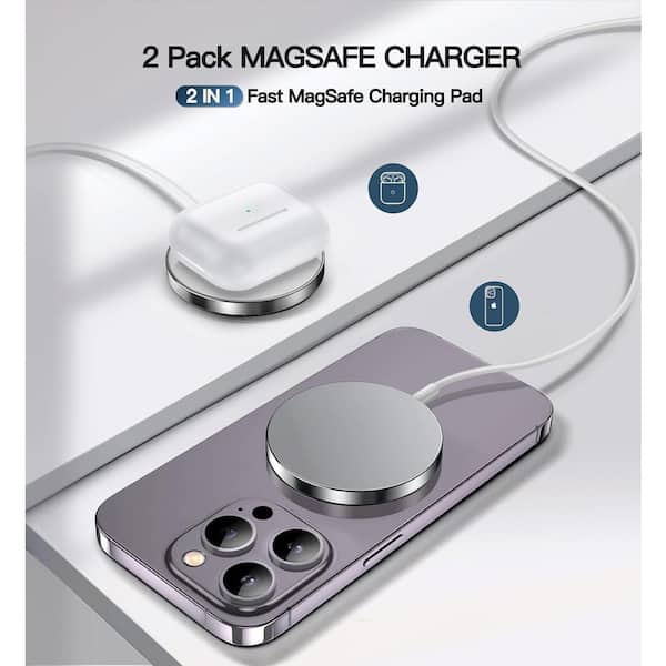 PYYAN-Magnetic Wireless Charger 15W With 20W Adapter & 6ft Cable Magsafe Charger Iphone 16 15 14 13 12 Pro Max Plus Mini Airpods 3 2 Pro Fast Wireless Charg