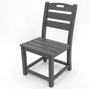 Retro Aesthetic Gray Folding Outdoor Plastic Adirondack Chair