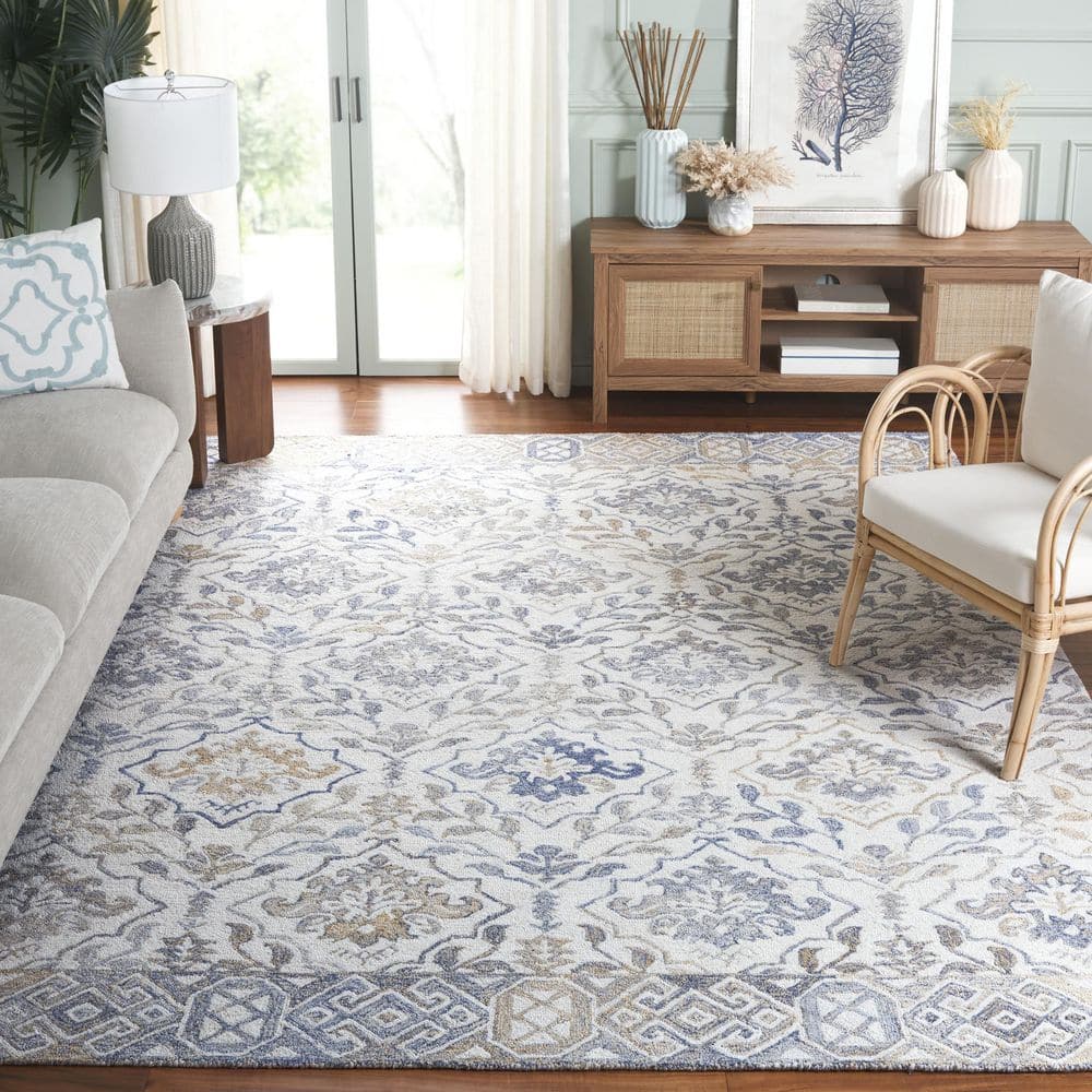 Renewal 4 ft. x 6 ft. Beige/Gray Diamond Floral Area Rug price history on PriceWatchPro