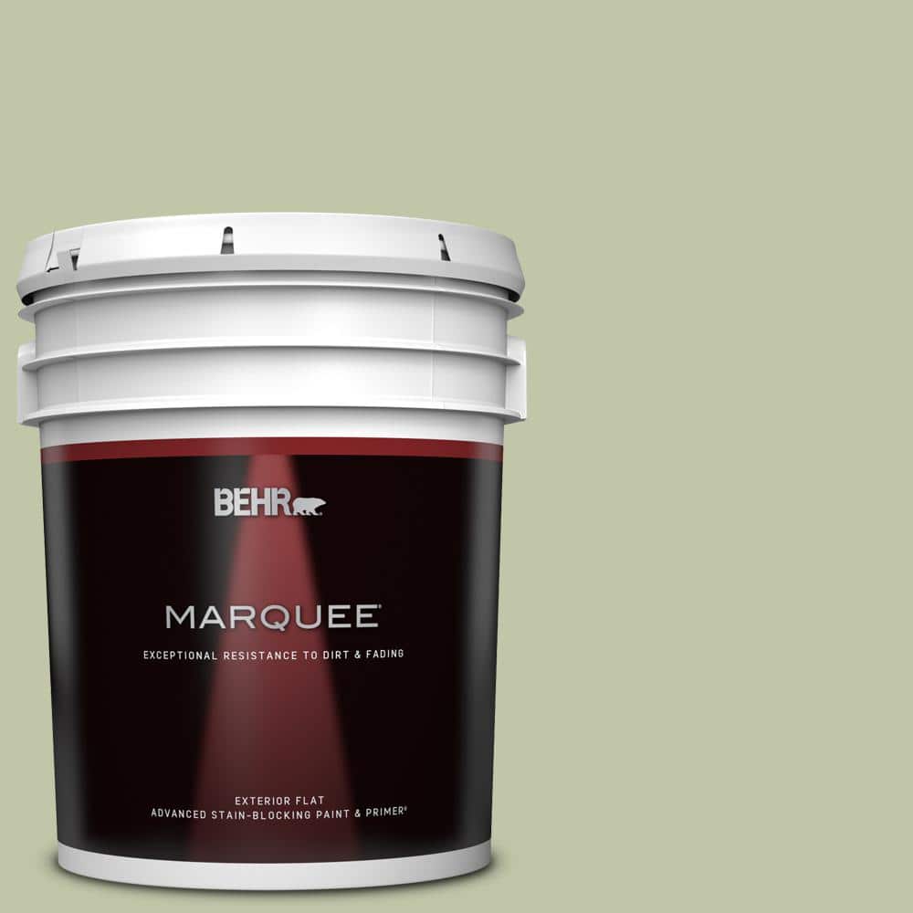 BEHR MARQUEE 5 gal. PPU1008 Minted Lemon Flat Exterior Paint & Primer