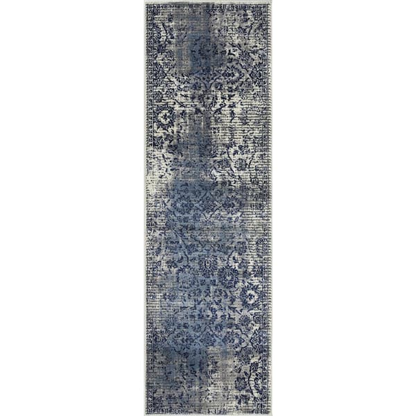 LOOMAKNOTI Aysal Alazah Gray 2 ft. x 6 ft. 7 in. Geometric Polypropylene Indoor Area Rug
