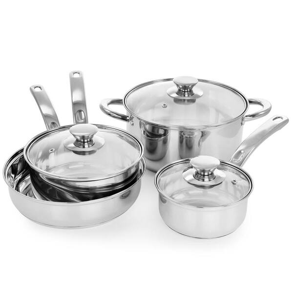 Sunbeam 7PC Non Stick Stainless Steel Cooking Cookware Set Pots