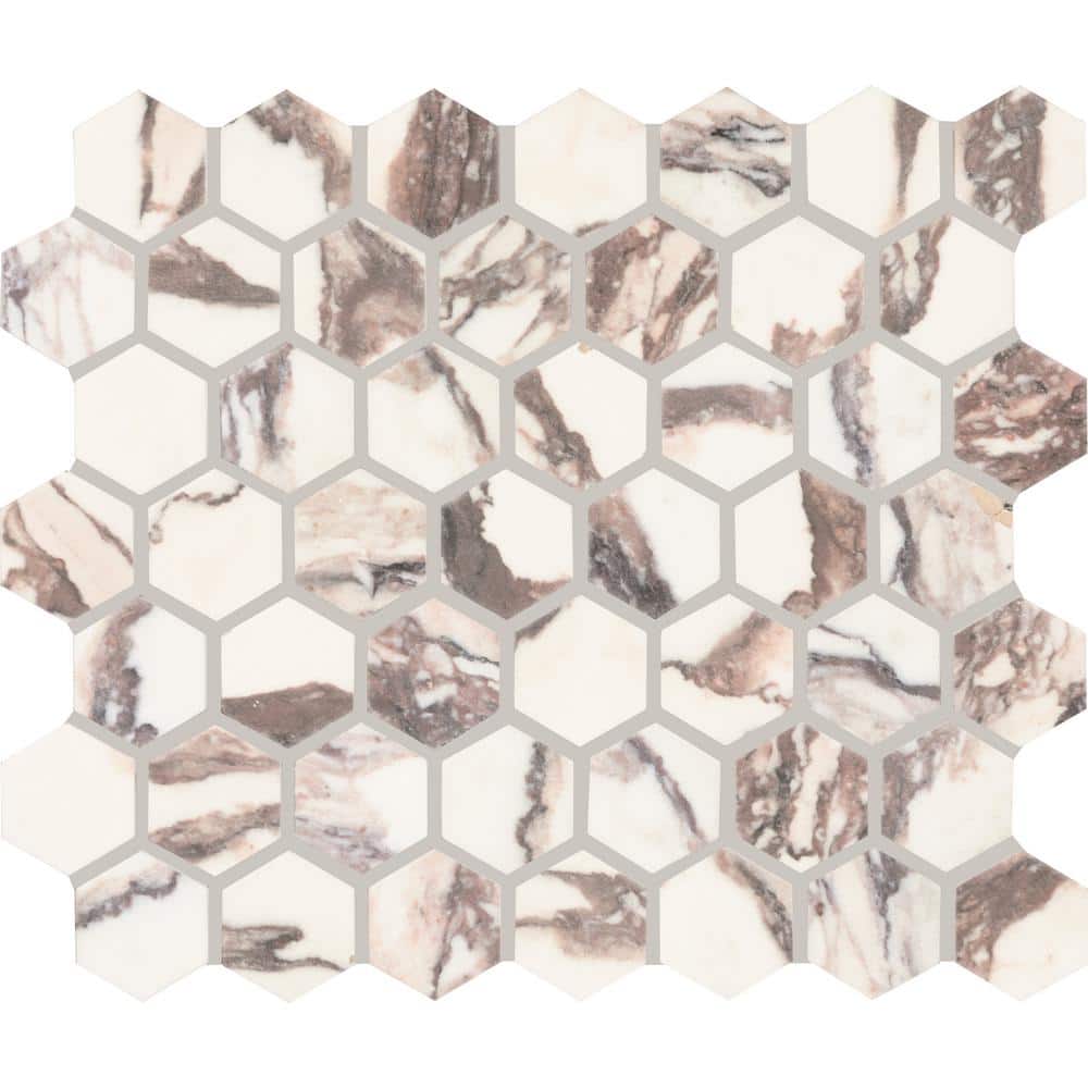 Lamora Rosewood 3 in. x 3 in. Polished Marble Mosaic Tile Sample price history on PriceWatchPro