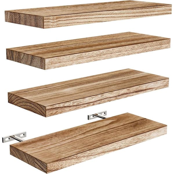 15.75 in. W x 6 in. D Light Brown Shelves Decorative Wall Shelf 15.75 in. W x 6 in. D Light Brown Shelves Decorative Wall Shelf