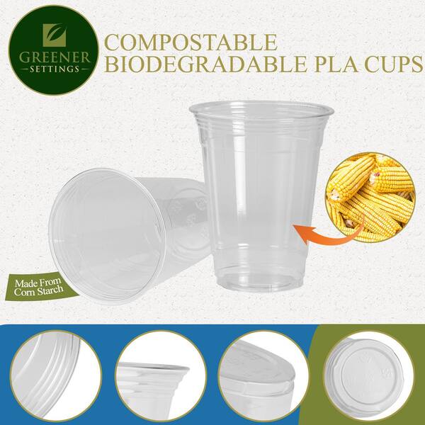 12 Oz. Compostable Bioplastic Drinking Cup - Sweet Flavor