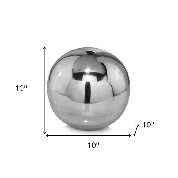 HomeRoots 10 in. Buffed Aluminum Unthemed Centerpiece