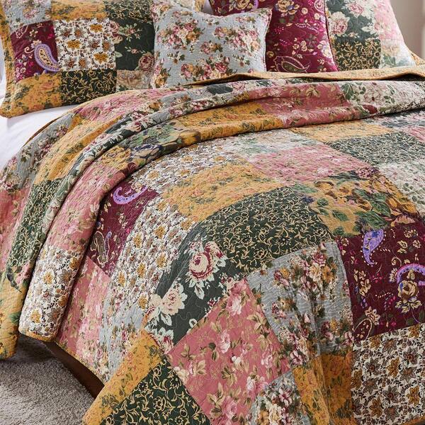 Greenland Home Fashions Antique Chic 2-Piece Multicolored Twin
