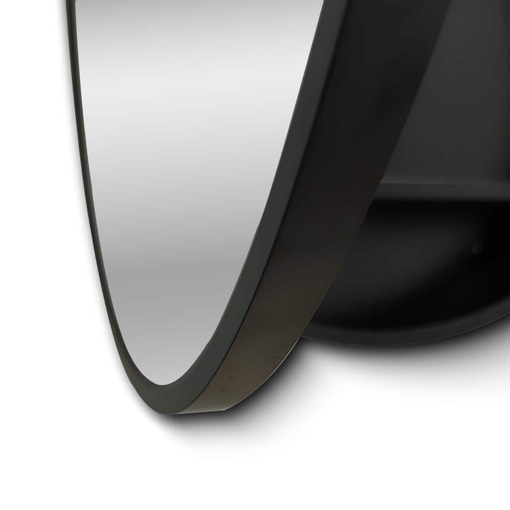 Generous 30 in. W x 30 in. H Round Metal Framed Surface Mount Bathroom Medicine Cabinet with Mirror price history on PriceWatchPro