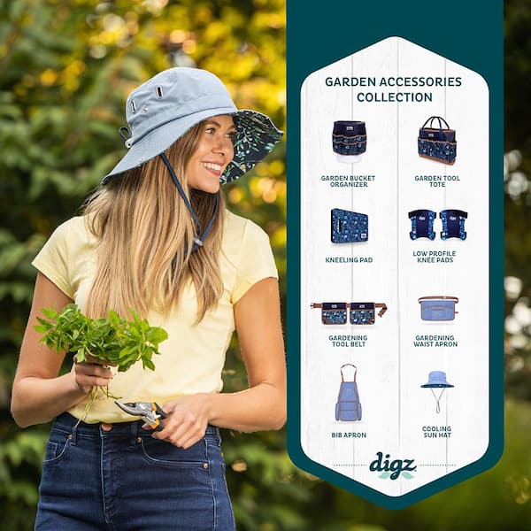 Digz Women's 1-Size Country Blue Gardening Cooling Hat with UPF 50 Plus Sun  Protection 86738-08 - The Home Depot