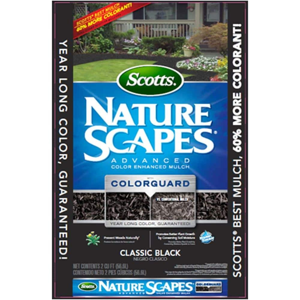 Scotts Nature Scapes 2 cu. ft. Advanced Black Mulch 88552410 The Home Depot