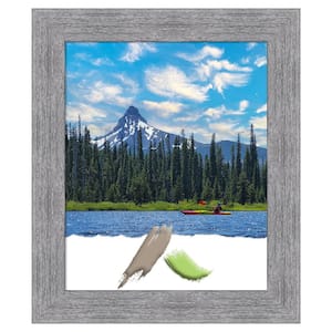 Bark Rustic Grey Picture Frame Opening Size 18x22 in.