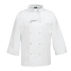C10P Unisex XS White Long Sleeve Classic Chef Coat