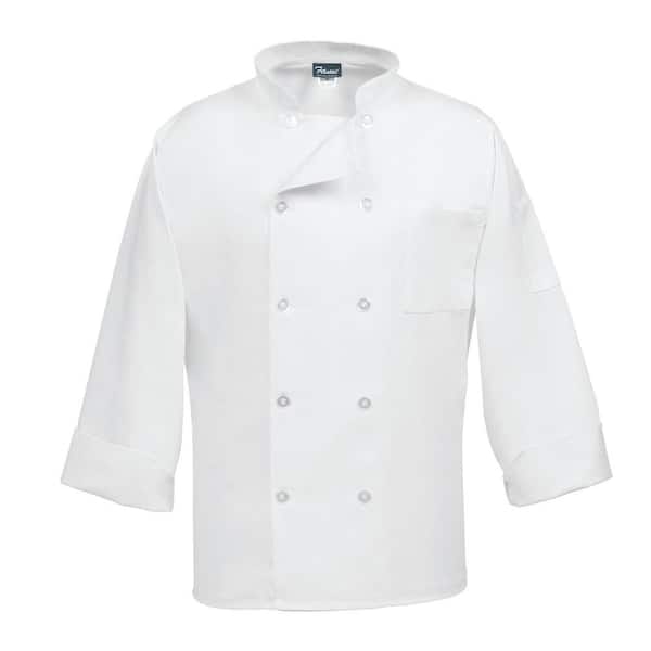 Fame C10P Unisex SM White Long Sleeve Classic Chef Coat