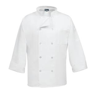C10P Unisex 6X White Long Sleeve Classic Chef Coat