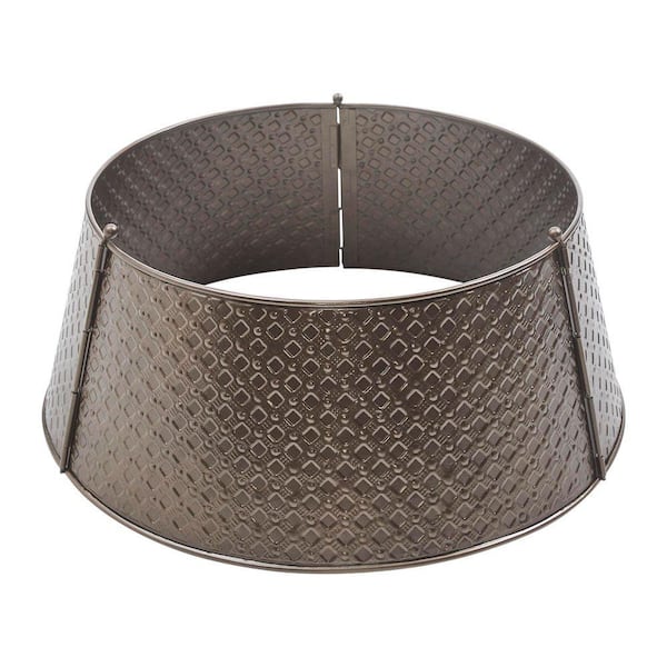 Lattice 20 in. D Bronze Metal Tree Collar
