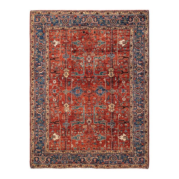 Solo Rugs Serapi One-of-a-Kind Traditional Orange 5 ft. x 7 ft. Hand Knotted Tribal Area Rug