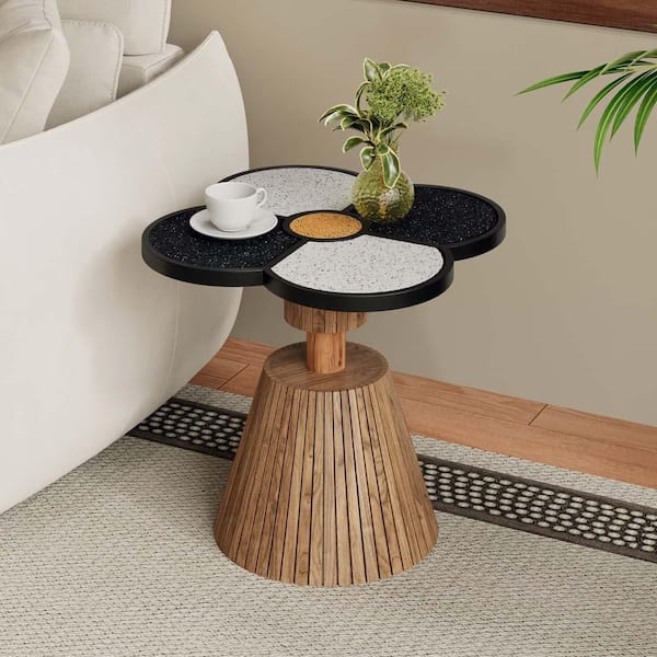 Unique Four-Leaf Clover Side Table, Outdoor End Table Decorative