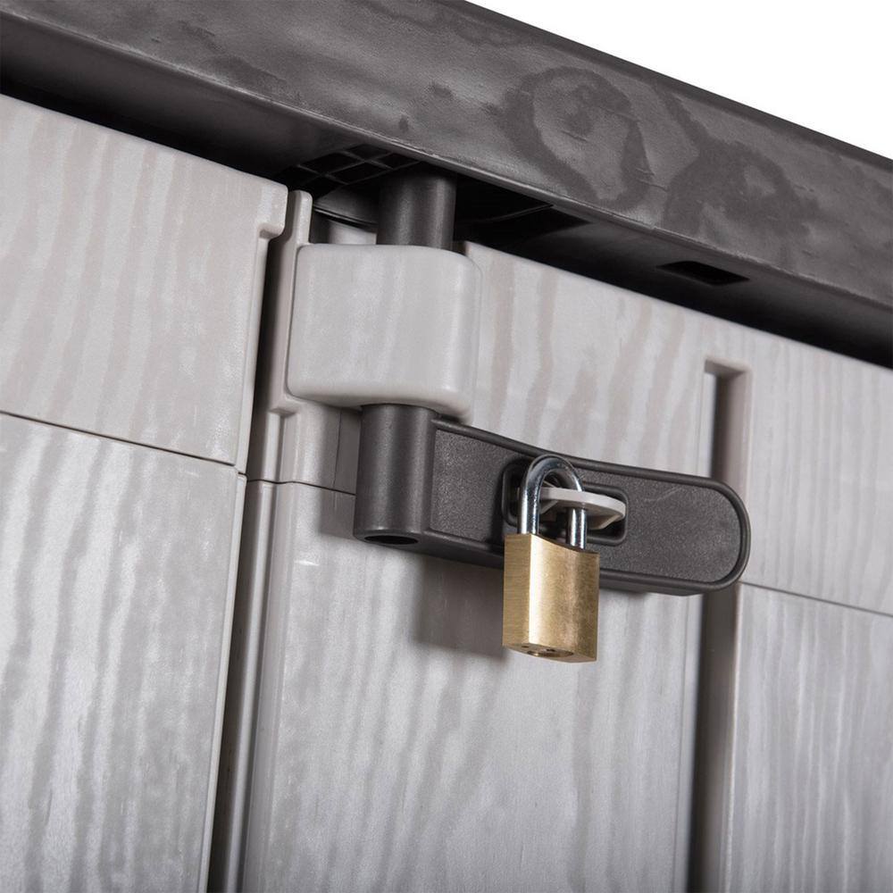 Gray All Weather Outdoor Storage Shed Cabinet