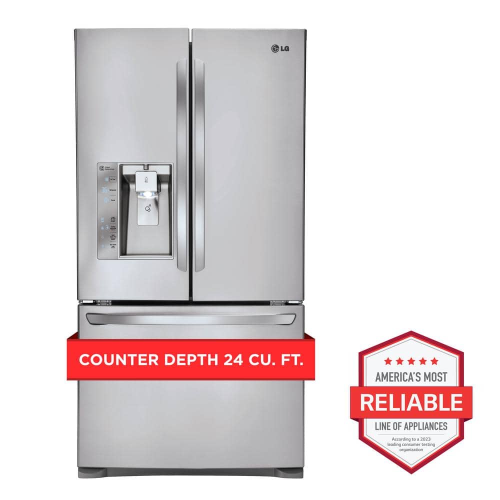 LG 23.7 cu. ft. French Door Refrigerator in Stainless Steel w/Glide N