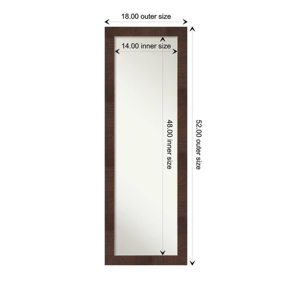 Wildwood Silver and Walnut Full Length Wood Bathroom Mirror