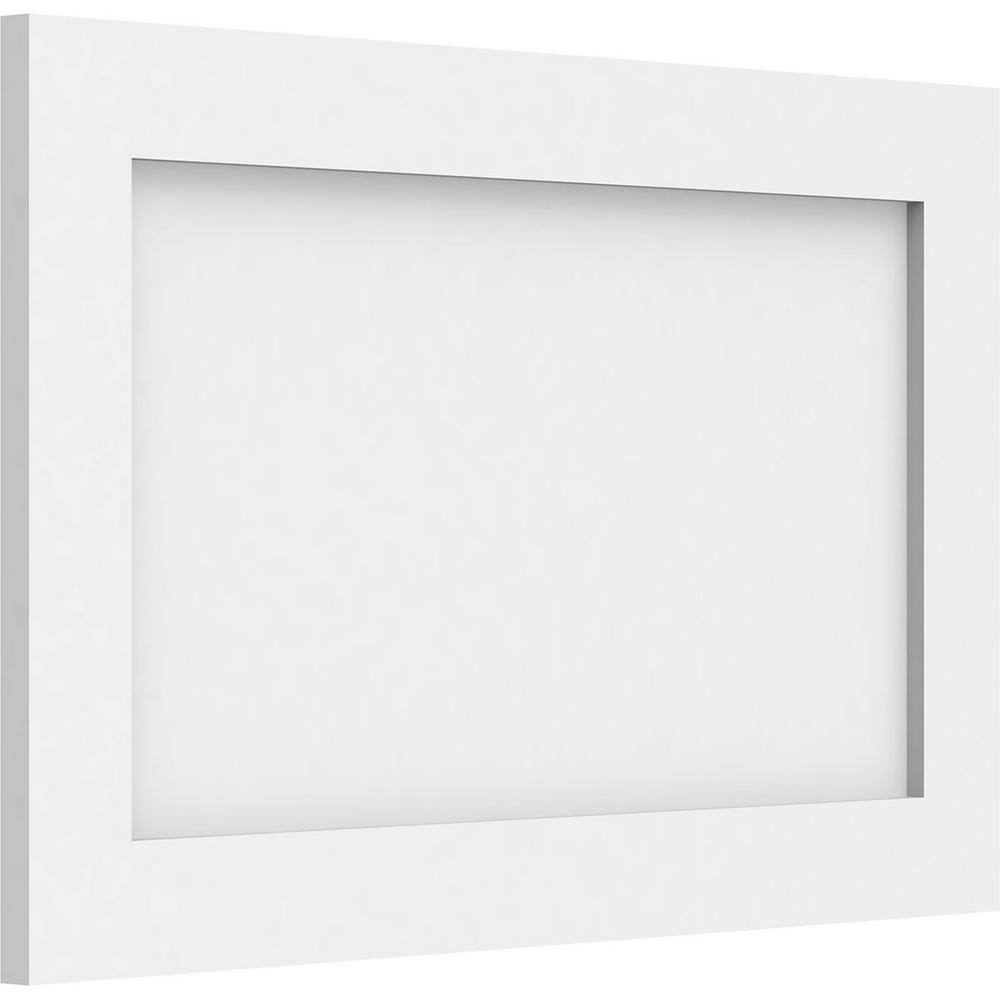 Ekena Millwork 5/8 in. x 22 in. x 14 in. Cornell Flat Panel White PVC ...