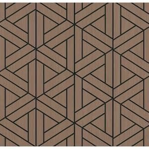 Kaleidoscope Cafe 5.5 in. T x 46 in. x 12.3 in. Beige Wood Peel and Stick Sound Absorbing Panel (10-Pack)
