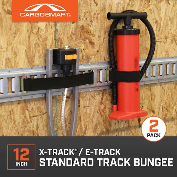 12 in. Black Standard Track Bungee for E-Track and X-Track - 2 pack