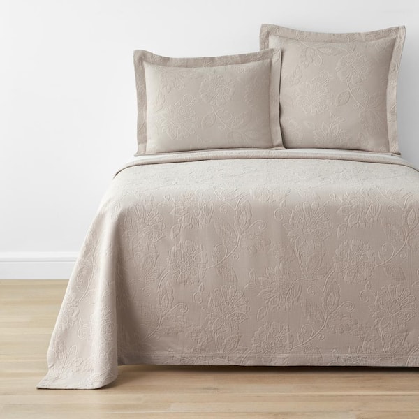 The Company Store Putnam Matelasse Dune Cotton Twin Bedspread