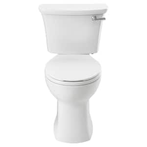 Edgemere 2-Piece 1.28 GPF Single Flush Right Height Round Front Toilet in White, Seat Not Included