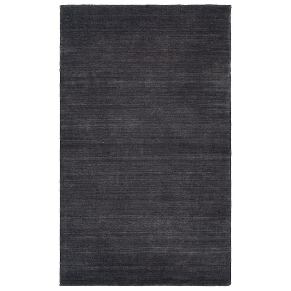 SAFAVIEH Himalaya Black Doormat 2 ft. x 4 ft. Striped Solid Color Area Rug
