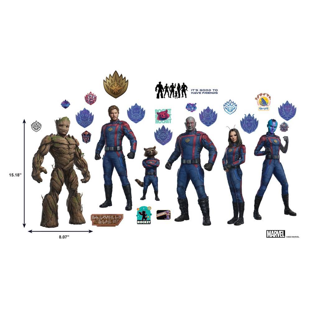 Guardians of the Galaxy Multicolor Peel and Stick Wall Decals
