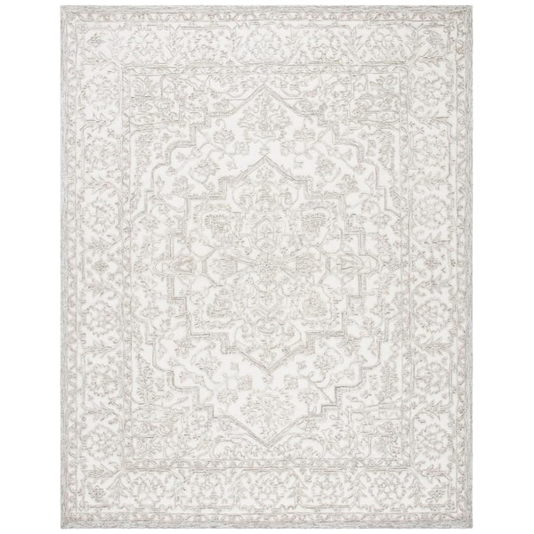 SAFAVIEH Trace Ivory/Natural 8 ft. x 10 ft. High-Low Area Rug