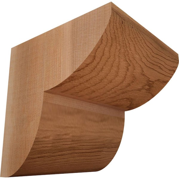 Ekena Millwork 5-1/2 in. x 6 in. x 6 in. Western Red Cedar Crestline Smooth Corbel