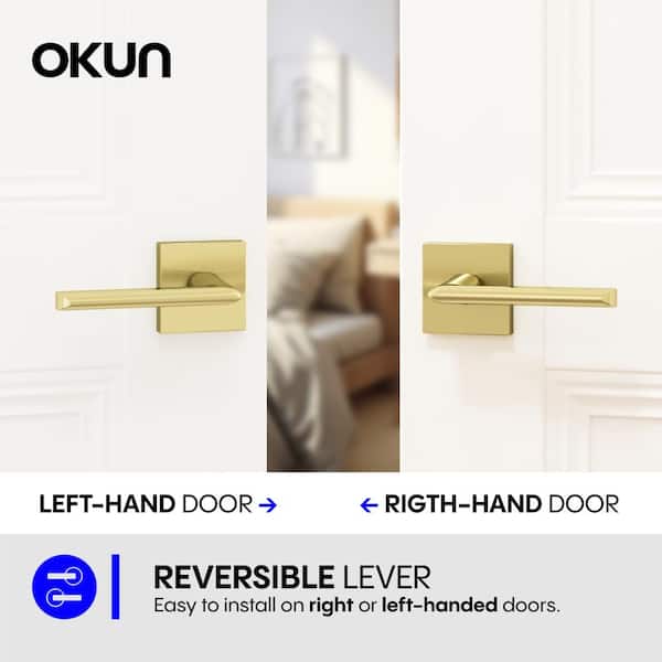Dorēpu Okun Mirra Metal Brushed Champagne Gold Dummy Door Handle with
