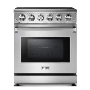 30 in. 4.55 cu. ft. Single Oven Electric Range with Convection in Stainless Steel